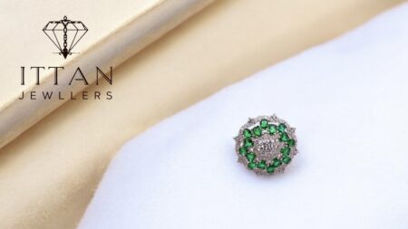 American Emerald Aura Silver Ring