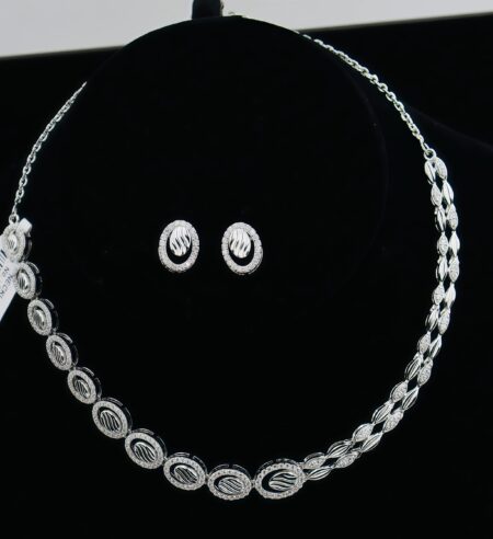 Silver Wave Crest Set